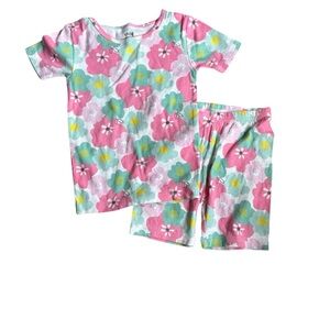Carter's Floral Kids Pajama Set - Pink, Green, and Yellow